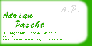 adrian pascht business card